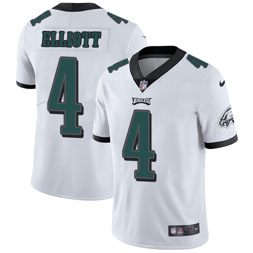 Nike Eagles #4 Jake Elliott White Men's Stitched NFL Vapor Untouchable Limited Jersey